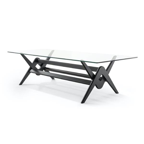 Pierre Jeanneret Glass Top 056 Capitol Complex Table